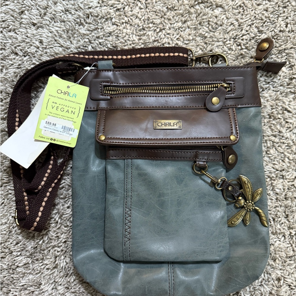 Chala Gemini 3-In-1 FEATHER Crossbody, Mini or Fanny Pack Convertible Purse NWT